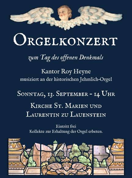 Orgelkonzert zum Tag des offenen Denkmals